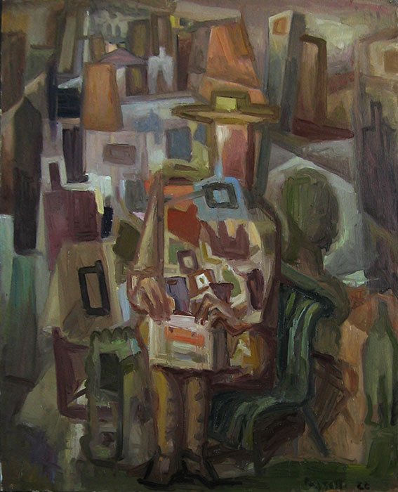 Peinture, Artiste-peintre, un banc dans la ville