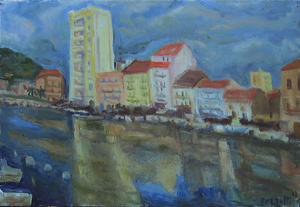 Peinture, Artiste-peintre, sète quai et canal