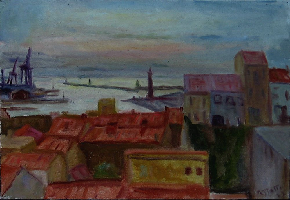 Peinture, Artiste-peintre, Sète le port à l'aube