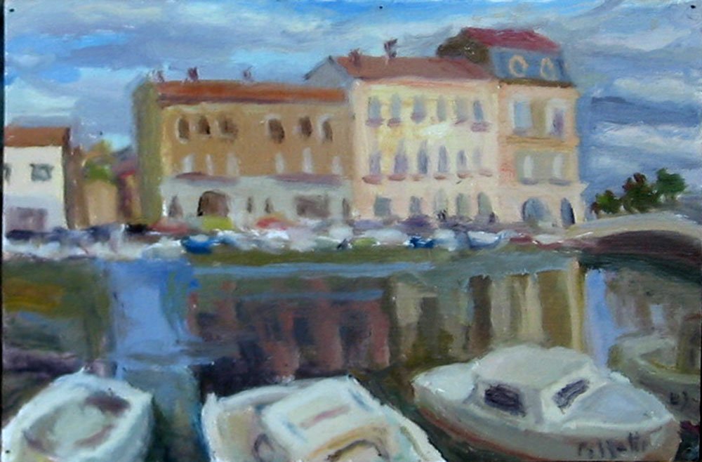 Peinture, Artiste-peintre, sète quai et canal