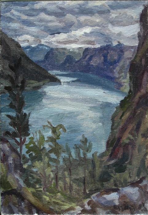 Peinture, Artiste-peintre, Lac, Région du Nordfjord