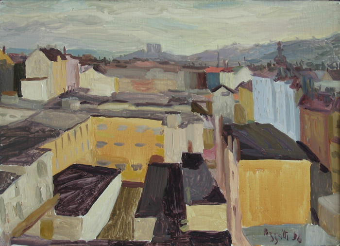 Peinture, Artiste-peintre, Les toits de Karlin, Prague