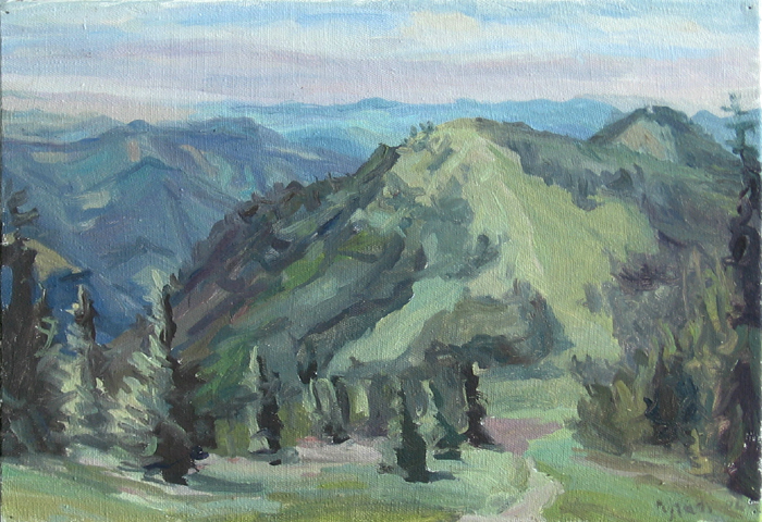 Peinture, Artiste-peintre, sommet vers Donovaly, Slovaquie