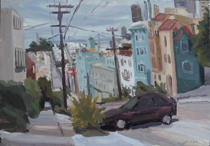 Peinture, Artiste-peintre, Guilbert street sur russian hill
