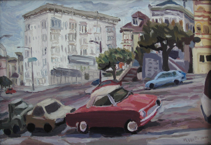 Peinture, Artiste-peintre, Steiner-Street-angle-alamo-square